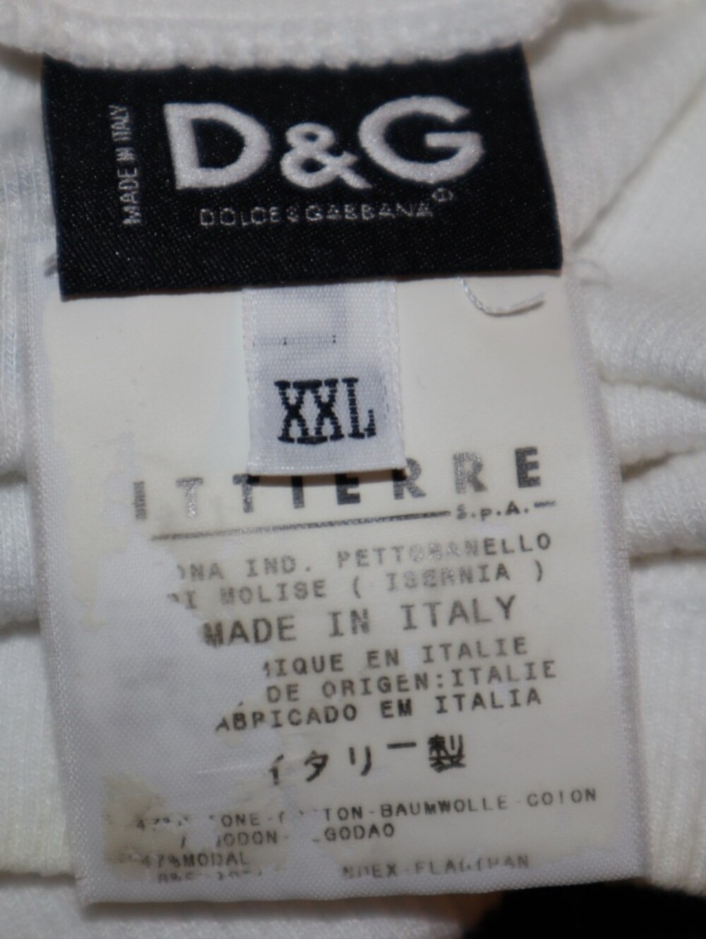 Dolce Gabbana D&G White Sleeveless Ribbed Top Size XXL - Picture 9 of 10